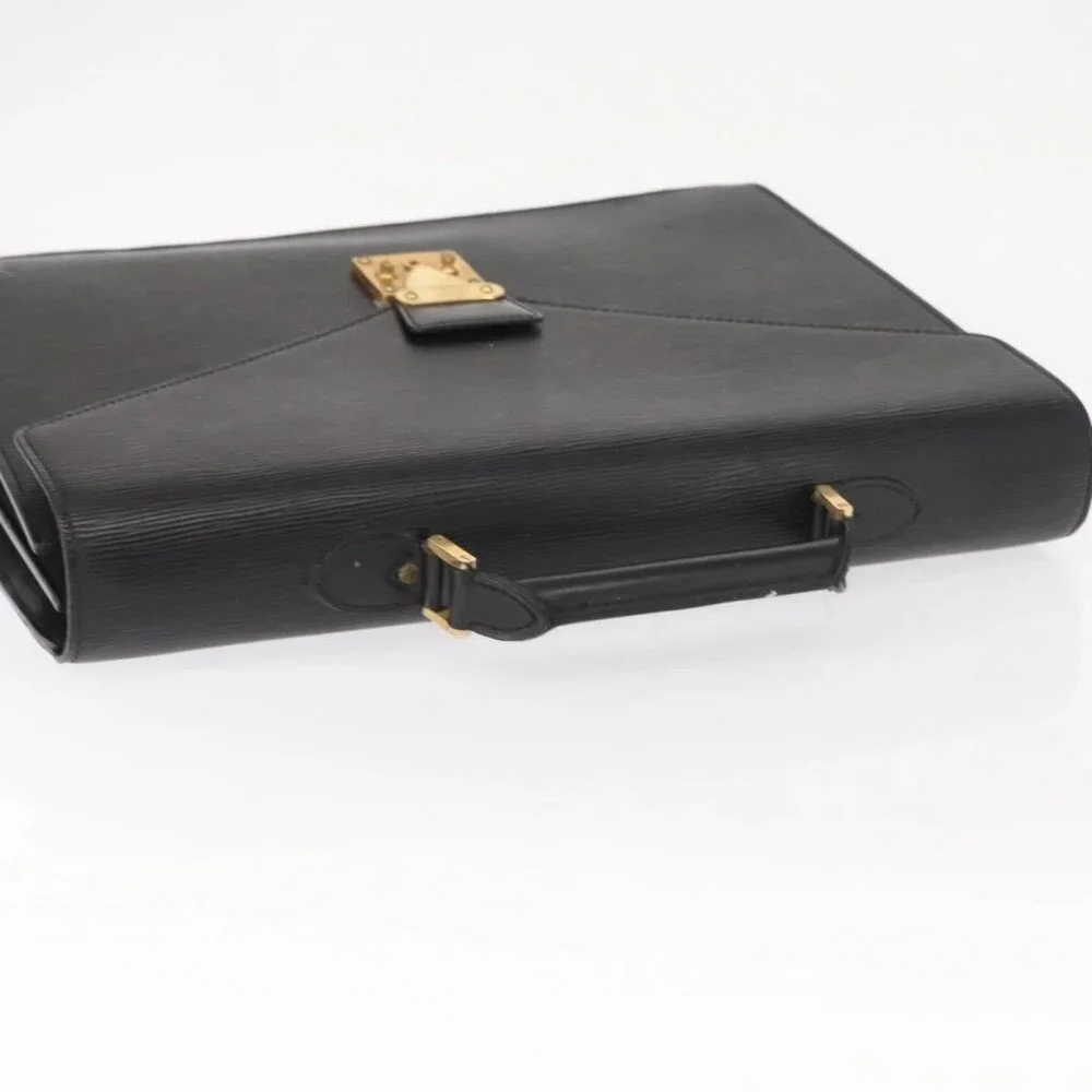 LOUIS VUITTON Epi Serviette Ambassador Business Bag Black M54412 LV Auth BA8580